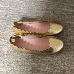 Carter’s Gold Shiny Dress Flats Size 13